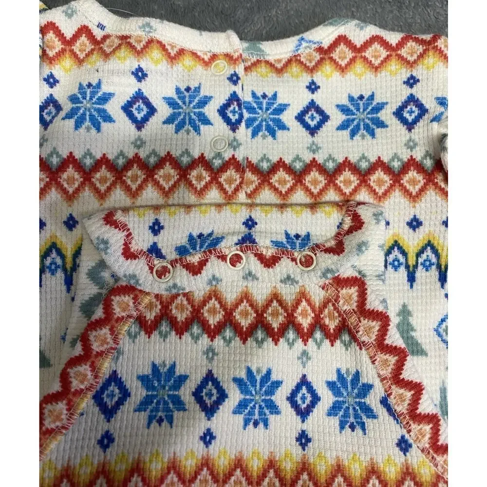 Old Navy Waffle Knit Winter Bodysuit Girls Size 6-12 Months